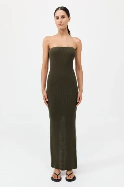 Textured Knit Column Dress -|St. Agni Discount