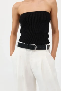 Textured Knit Strapless Top -|St. Agni Outlet