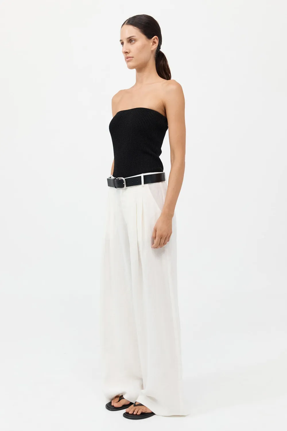 Textured Knit Strapless Top -|St. Agni Outlet