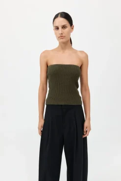 Textured Knit Strapless Top -|St. Agni Best