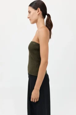 Textured Knit Strapless Top -|St. Agni Best