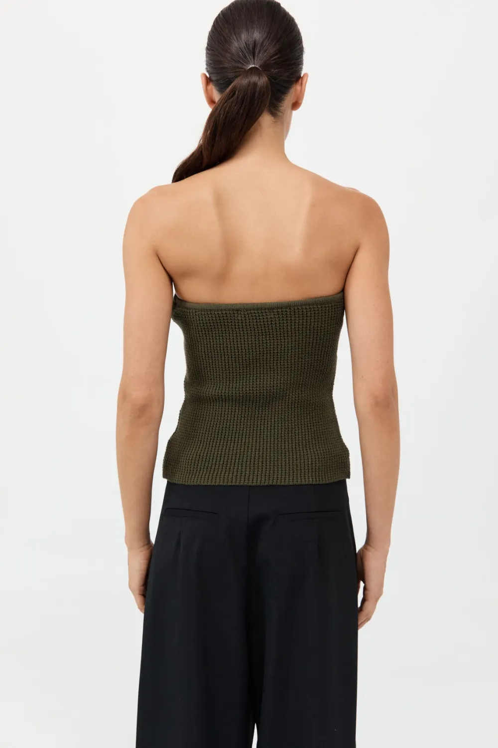 Textured Knit Strapless Top -|St. Agni Best