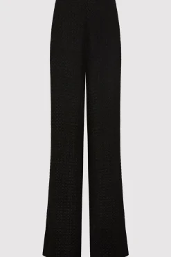 Textured Silk Pants - Black|St. Agni Shop