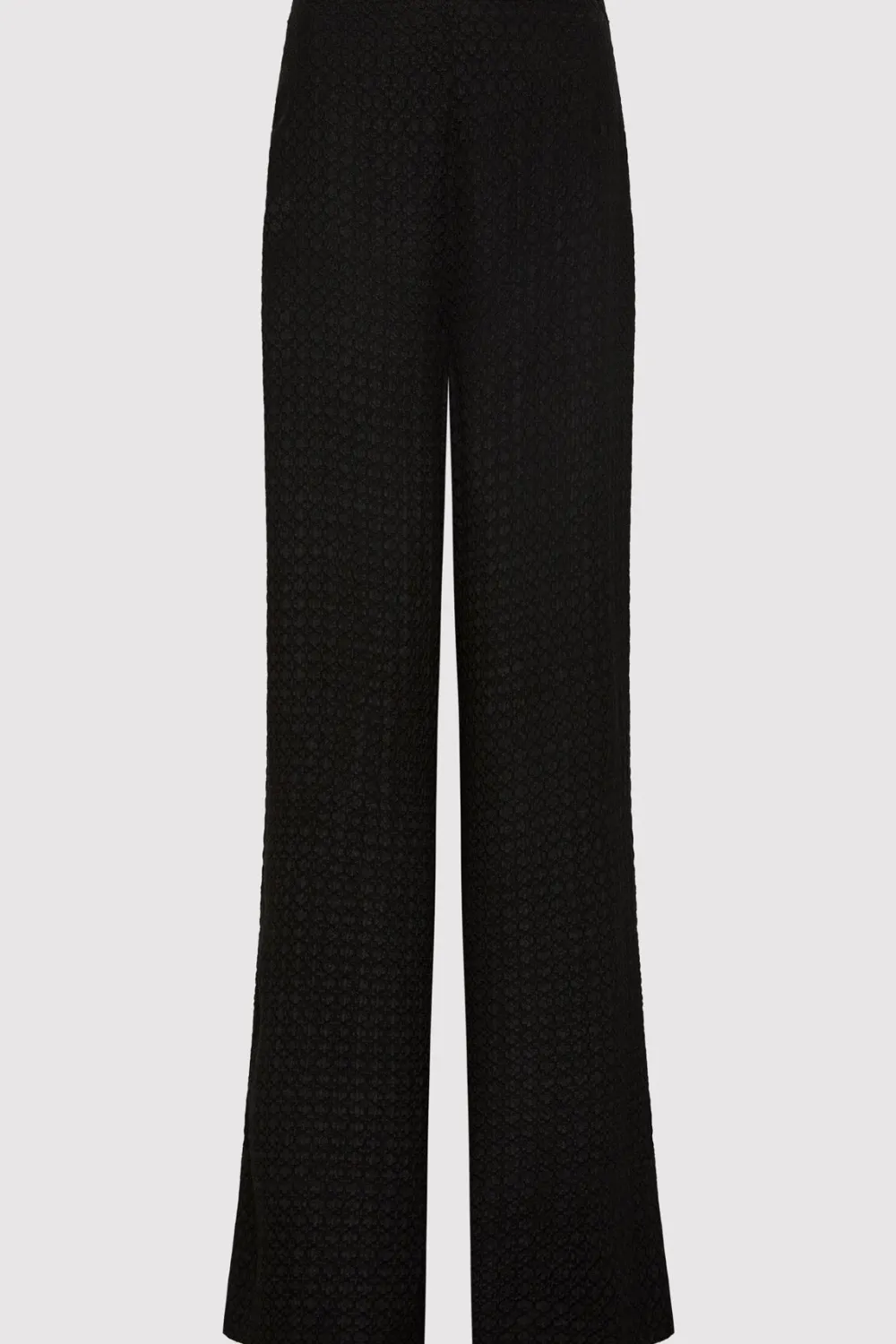 Textured Silk Pants - Black|St. Agni Shop