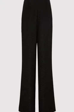 Textured Silk Pants - Black|St. Agni Shop