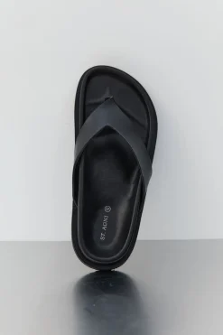 Thong Slide - Black|St. Agni Flash Sale