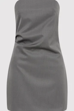 Tuck Mini Dress - Pewter Grey|St. Agni Cheap