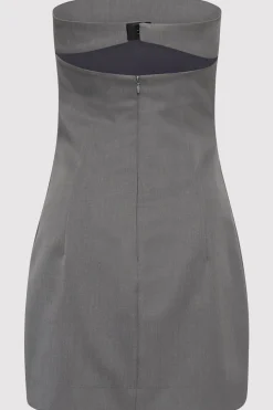 Tuck Mini Dress - Pewter Grey|St. Agni Cheap