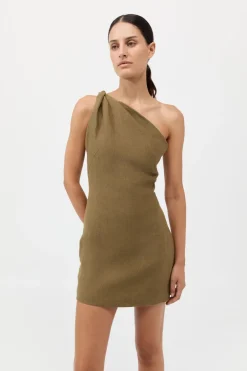 Twisted Linen Mini Dress -|St. Agni Cheap