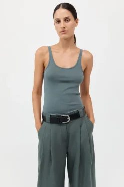 Wide Leg Pleat Pants -|St. Agni Store