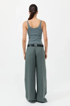 Wide Leg Pleat Pants -|St. Agni Store