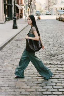 Wide Leg Pleat Pants -|St. Agni Store