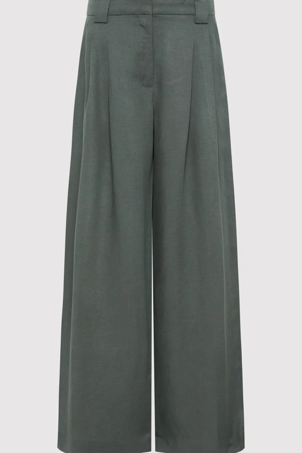 Wide Leg Pleat Pants -|St. Agni Store