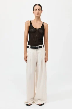 Wide Leg Pleat Pants -|St. Agni Store