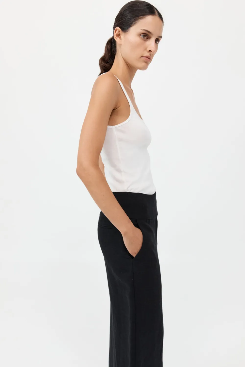 Wide Waistband Column Skirt -|St. Agni Shop