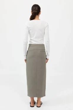 Wide Waistband Column Skirt -|St. Agni Outlet
