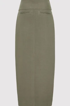 Wide Waistband Column Skirt -|St. Agni Outlet