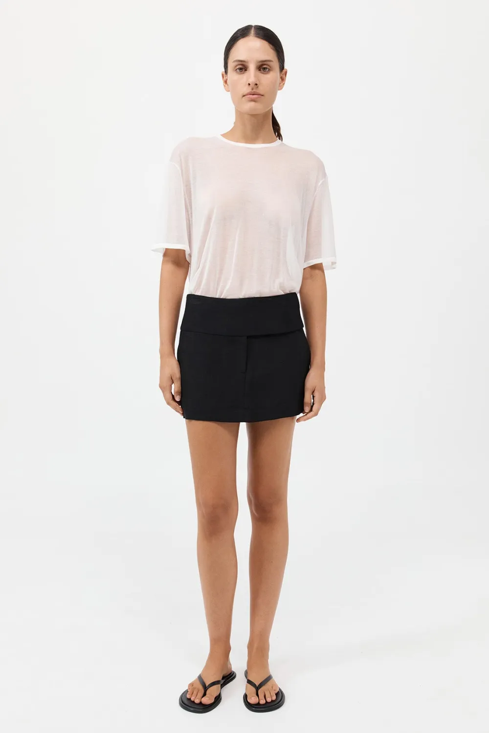 Wide Waistband Mini Skirt -|St. Agni Cheap