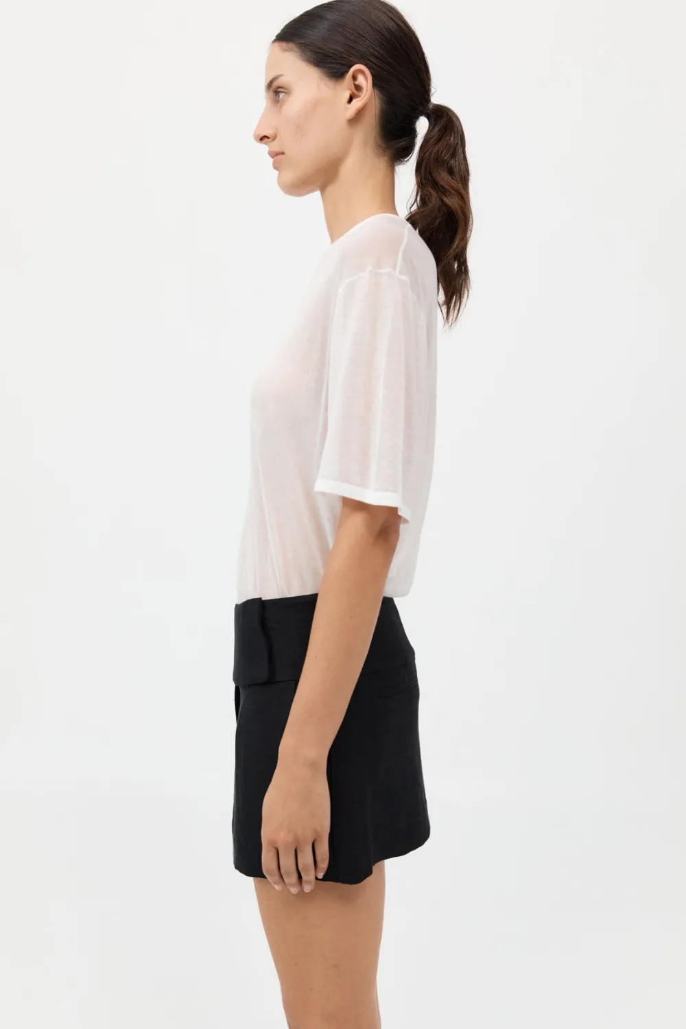 Wide Waistband Mini Skirt -|St. Agni Cheap