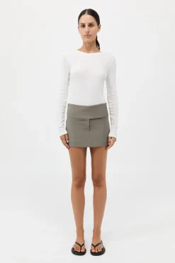 Wide Waistband Mini Skirt -|St. Agni Shop