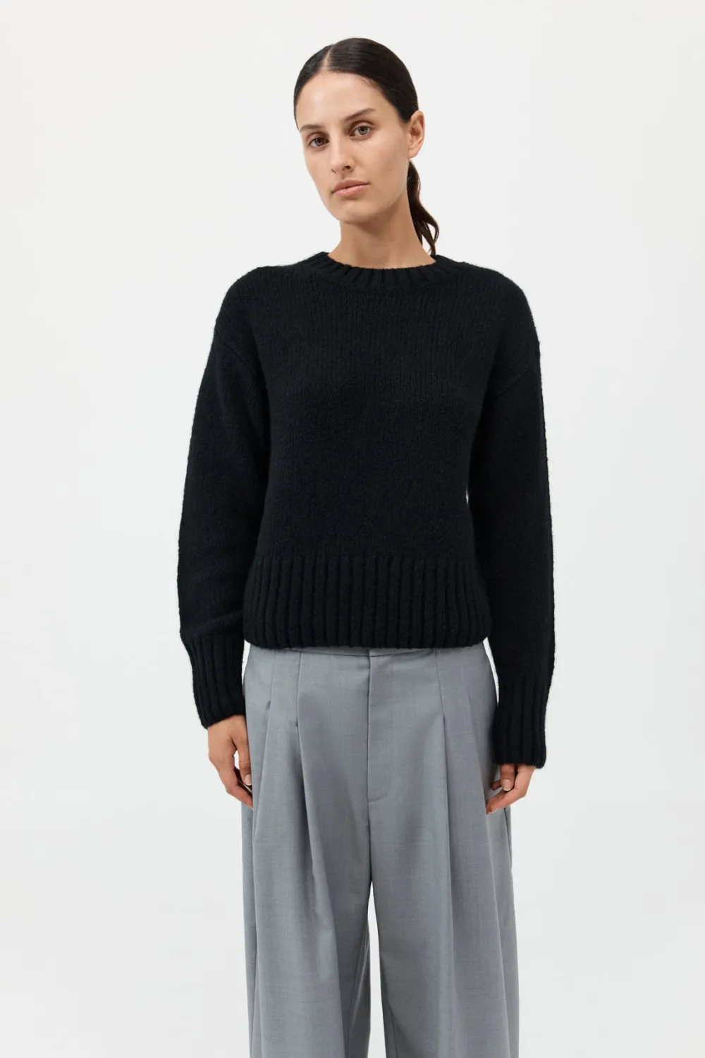 Wool Cashmere Blend Sweater -|St. Agni Clearance