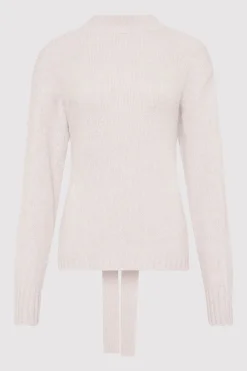 Wool Cashmere Blend Tie Back Jumper -|St. Agni Store