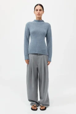 Wool Cashmere Blend Tie Back Jumper -|St. Agni New