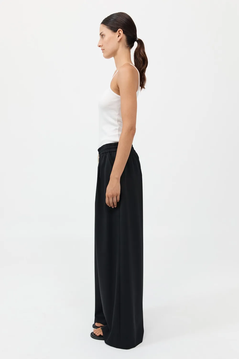 Wool Drawstring Pants -|St. Agni Sale