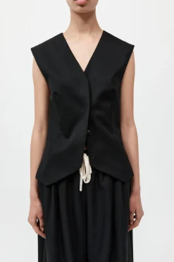 Wool Vest - Black|St. Agni Store