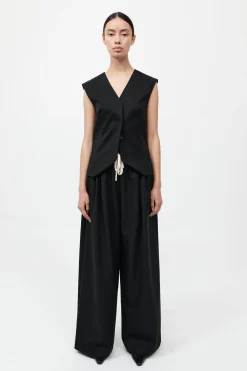 Wool Vest - Black|St. Agni Store