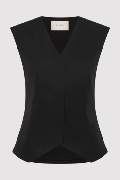 Wool Vest - Black|St. Agni Store