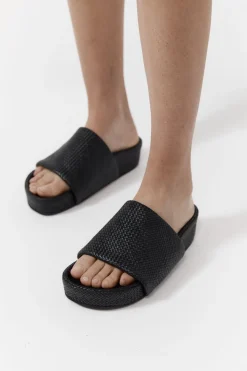 Woven Everyday Flatform Slide -|St. Agni Cheap