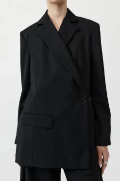 Wrap Blazer - Black|St. Agni Discount