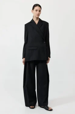 Wrap Blazer - Black|St. Agni Discount