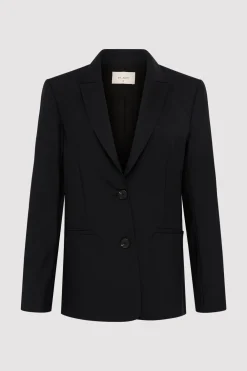 Zip Detail Blazer - Black|St. Agni Clearance