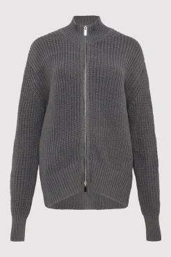 Zip Detail Cardigan -|St. Agni Hot