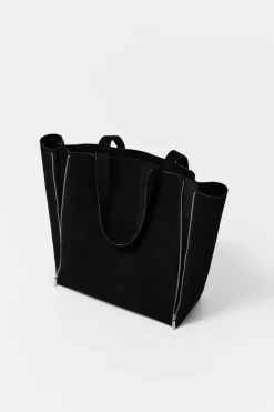 Zip Tote Bag - Black|St. Agni Fashion